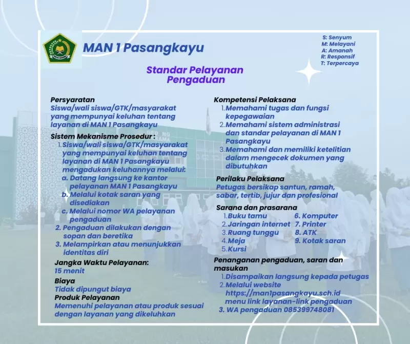 Standar Pelayanan Pengaduan